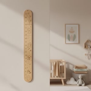LASERDATEI Messlatte Kinderzimmer | Digital Download | DIY Holzschild für Kinder