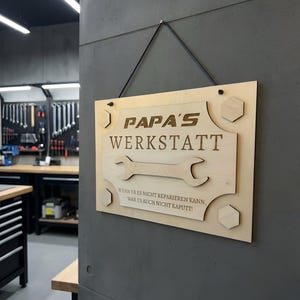 LASER FILE Dad & Grandpa Workshop Sign | Laser Cut File | SVG DXF Workshop Decor | Father's Day Gift for Grandpa and Dad | Plotter File