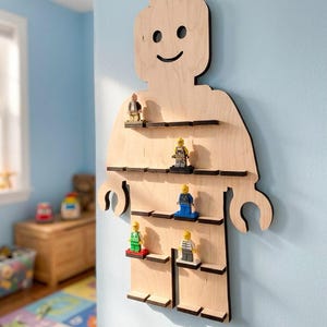 LASERDATEI Figuren Display aus Holz | Schneidedatei für 6mm Material |  Laser Vorlage Figuren Regal | Sammelfiguren Halter DIY