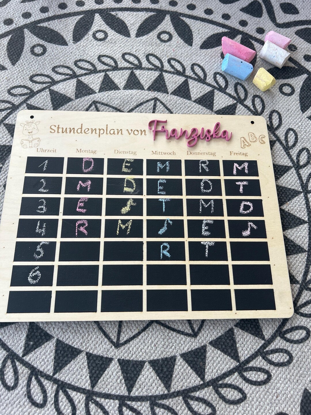 LASER FILE DIY Timetable Template | Personalized Timetable for Children ...