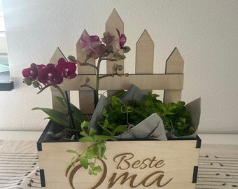 LASERDATEI - Holzkiste Oma/Mama Geschenk | 6mm Holz geeignet | Plotter Datei SVG|Gravur Spruch personalisierbar | Geschenkbox Muttertag DIY
