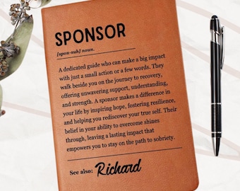 Personalized Sobriety Gift for Sponsor | Recovery Gift, Sober Anniversary Gift from Sponsee, Encouragement Gift, Thank You Gift for Mentor
