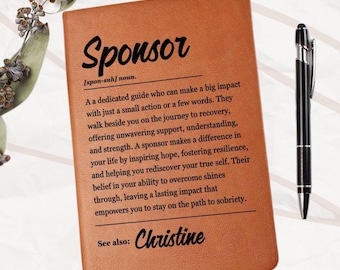Personalized Sobriety Gift for Sponsor | Recovery Gift, Sober Anniversary Gift from Sponsee, Encouragement Gift, Thank You Gift for Mentor