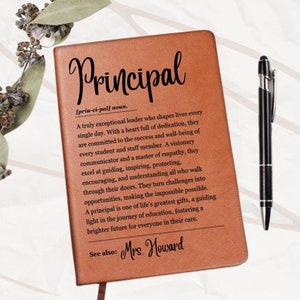 Personalized Principal Journal, Principal Definition Gift, Principal Gift, Principal Appreciation Gift, Principal Thank You Gift
