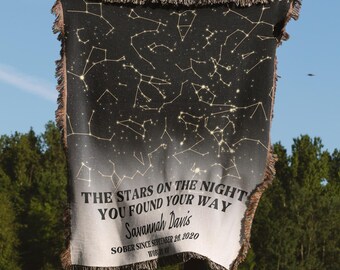Sober Anniversary Gift Custom Star Map By Date Sober Birthday Gifts Sobriety Anniversary Sobriety Gift For Women Recovery Gift For Men Him