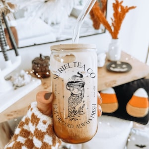 Suriel Tea Co Tumbler, Smut Lover Inspired 16 oz Glass Can, Bookish Gifts, A Court Of Thorns And Roses Mug, Bookworm Clear Glass Beer Can