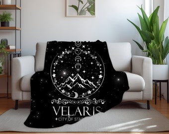 ACOTAR Blanket, Velaris Merch, The Night Court, A Court Of Thorns and Roses Gifts, SJM, City Of Starlight Pluszowy pled, Bookish Prezenty Dla Niej