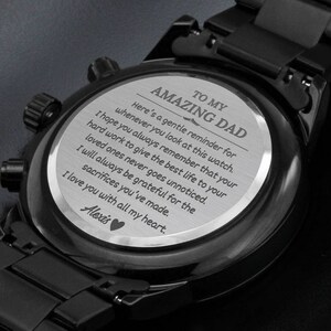 Personalized Watch For Father, Thank You Dad Gift, Christmas Gift From Son/Daughter, Sentimental Gift For Dad, Birthday Gift For Dad