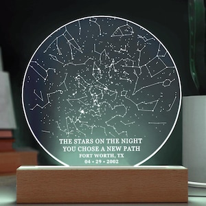 Cadeau d'anniversaire de sobriété Carte des étoiles personnalisée par date Cadeaux d'anniversaire de sobriété Anniversaire de sobriété Cadeau de sobriété pour femme Cadeau de récupération pour homme Lui