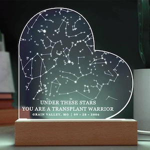 Aangepaste transplantatie krijger hart plaquette | Verjaardagscadeau transplantatie | Orgaantransplantatie Overlevende Levensgeschenk Transplantatie Beterschap