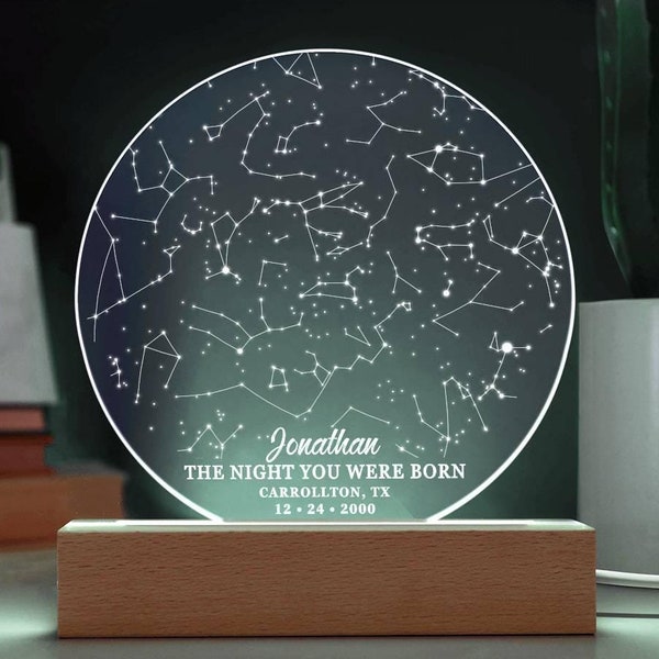 Placa con forma de corazón con mapa estelar personalizado por fecha para mi hijo, regalos de madre a hijo, regalo significativo para hijo, regalo de cumpleaños, regalo personalizado de cumpleaños para hijo