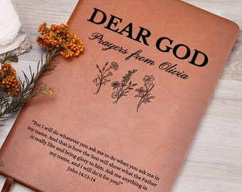 Personalisiertes Gebetstagebuch für Frauen, lieber Gott Gebetstagebuch, christliches Geschenkjournal, religiöses Damengebetstagebuch, Geschenk für Frauen oder Männer