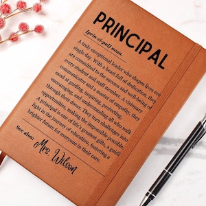 Personalized Principal Journal, Principal Definition Gift, Principal Gift, Principal Appreciation Gift, Principal Thank You Gift