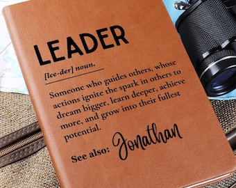 Personalized Leader Journal, Leader Journal Gift, Leader Definition Gift, Leader Appreciation Gift, Leadership Gift, Employee Gift