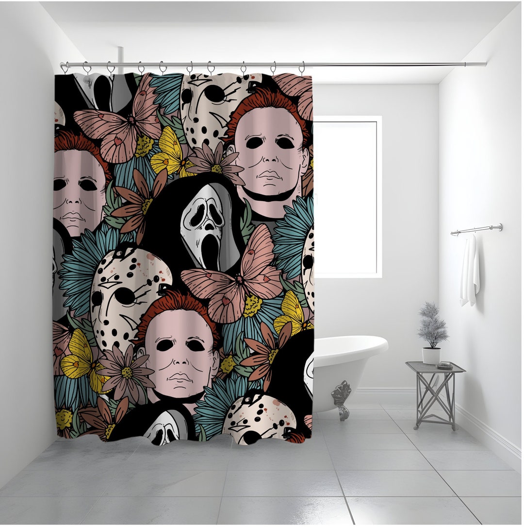 Classic Horror Movie Shower Curtain Jason Voorhees Shower Curtain Ghost