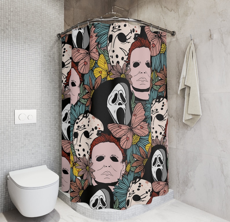 Classic Horror Movie Shower Curtain Jason Voorhees Shower Curtain Ghost