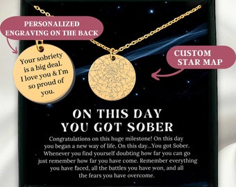 Personalized Sobriety Gift For Women, Recovery and Sober Jewelry, Sobriety Anniversary Gift, Unique Sobriety Gifts for Women
