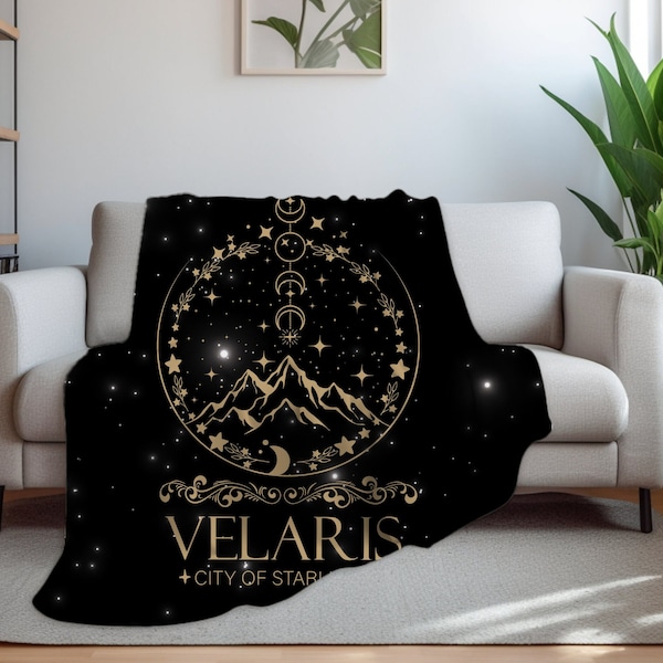 Velaris Blanket, ACOTAR Merch, The Night Court, A Court Of Thorns and Roses Gifts, SJM, City Of Starlight Plush Throw, Bookish Gifts For Her