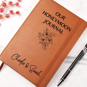 Custom Honeymoon Journal, Personalized Wedding Gifts, Couple Adventure Book, Newlywed Travel Notebook, Engagement Gift, Trip Planner