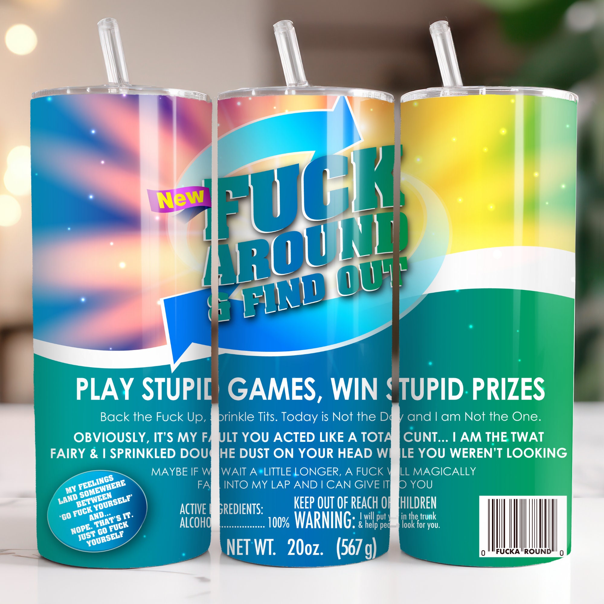 Fuck Around and Find Out 20 Oz Custom Tumbler With Straw and - Etsy