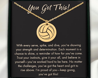 Collar de jugador de voleibol personalizado, regalo de entrenador de voleibol, joyas de voleibol personalizadas, regalo de equipo de voleibol, regalo de mamá de voleibol