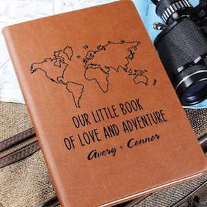 Reisetagebuch, personalisiertes Paar-Abenteuer-Tagebuch, Reise-Notizbuch, Weltreise-Bucketlist, Camping-Tagebuch, Camper-Buch, Reiseplaner