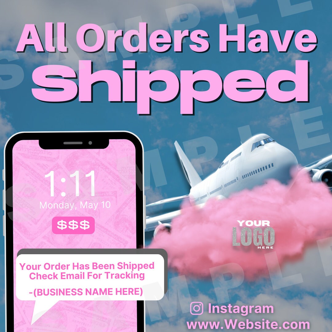 Shipping Flyer DIY Flyer Canva Template Delivery Flyer Orders Shipped ...