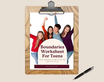Printable Teen Boundaries Workbook | 9 Pages of Therapy & Self-Esteem Worksheets