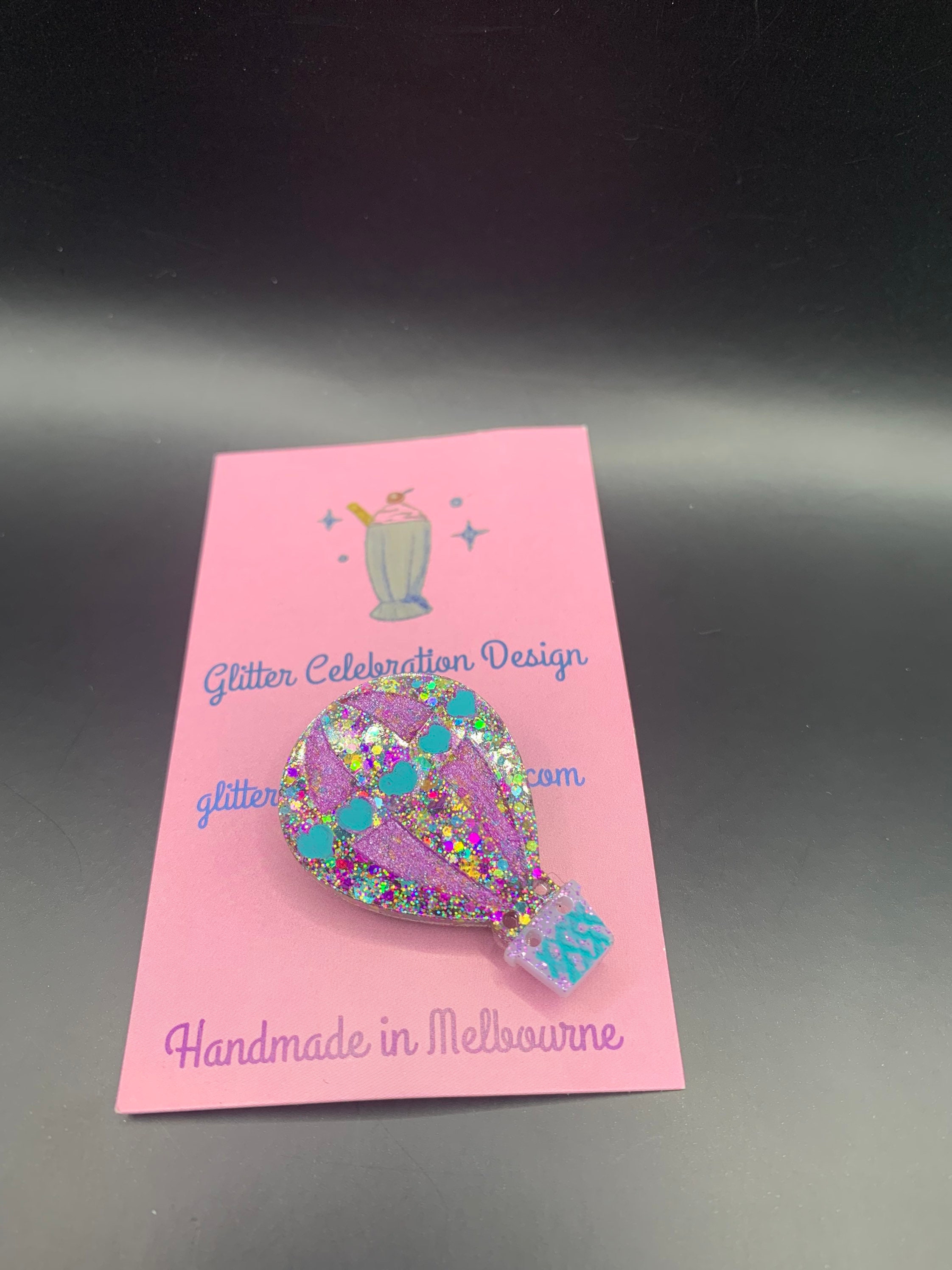 Handmade Resin Brooch/sparkly Resin Brooch/retro Inspired Etsy Australia