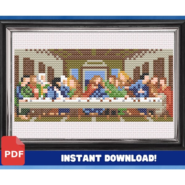 Last Supper Cross Stitch Etsy