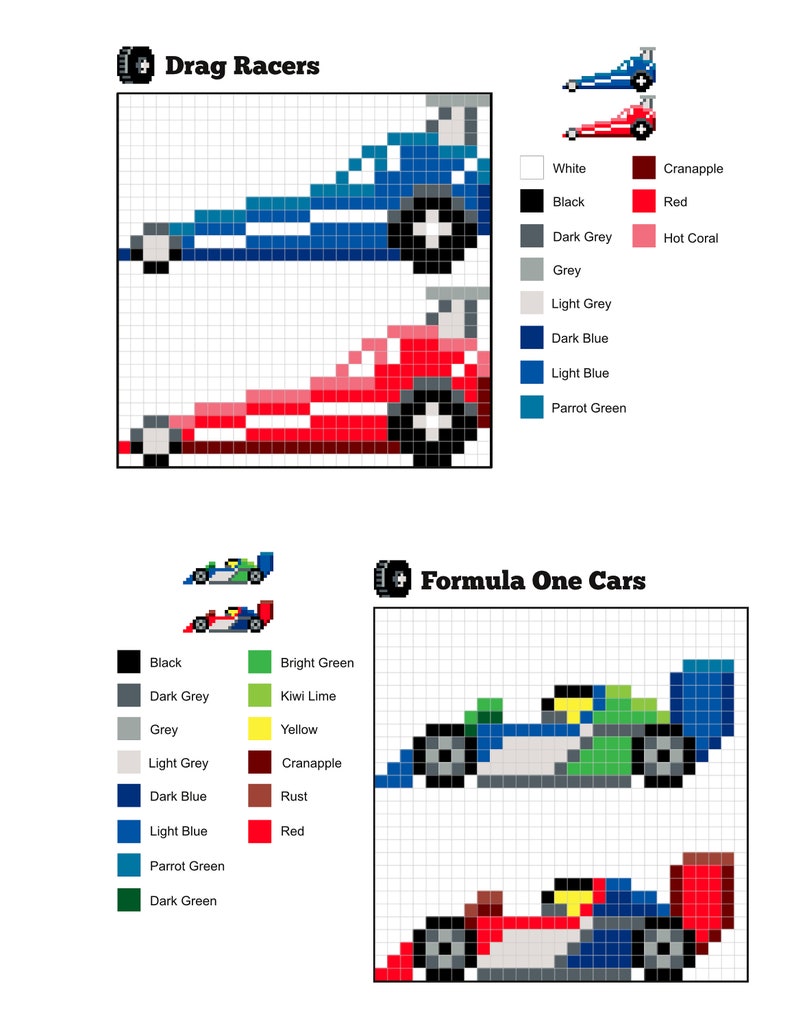90+ Vehicle Patterns: Perler, Cross-stitch, Quilting, and More! - Etsy