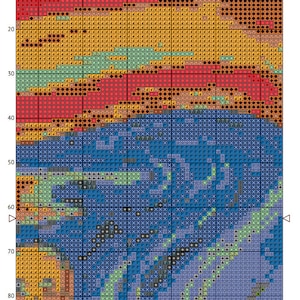 Cross Stitch the Scream - Masterpiece Pixel Art Pattern - PDF Download ...