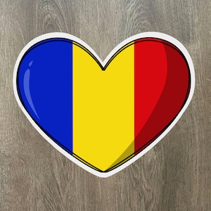 Vinyl sticker Romania RO heart | car laptop waterproof