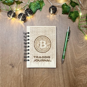 Wooden Trading Journal / Krypto Forex Diary Logbook