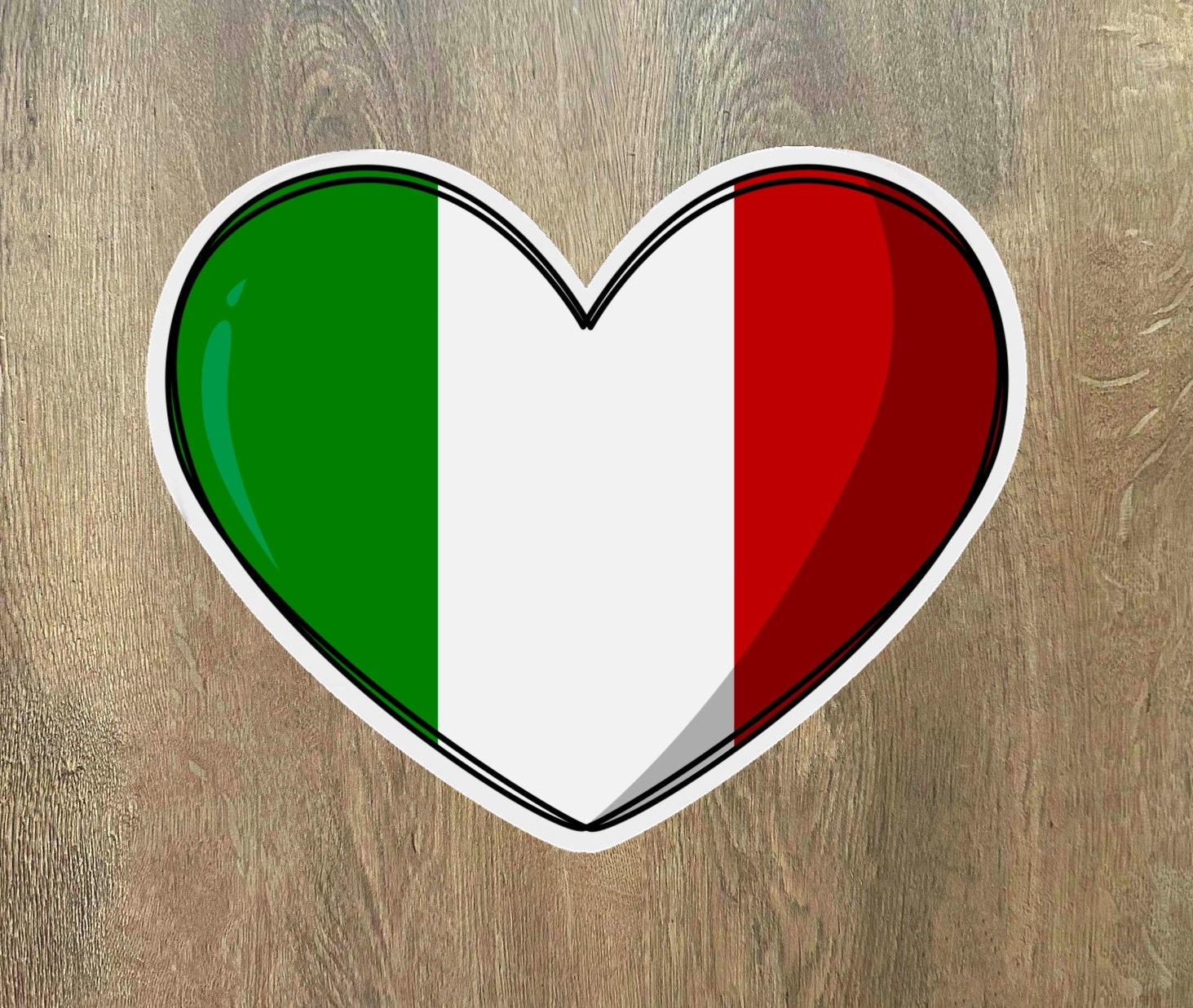 Aufkleber Auf Auto Fahne Italien Italienische Republik Stock