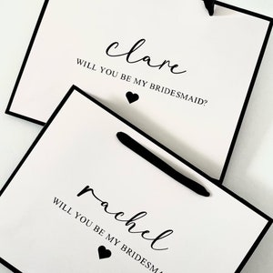 Personalised Will you be my Bridesmaid Bridesmaid Proposal gift bag, Will you be my Luxury proposal gift, Bride, Bridesmaid, image 2