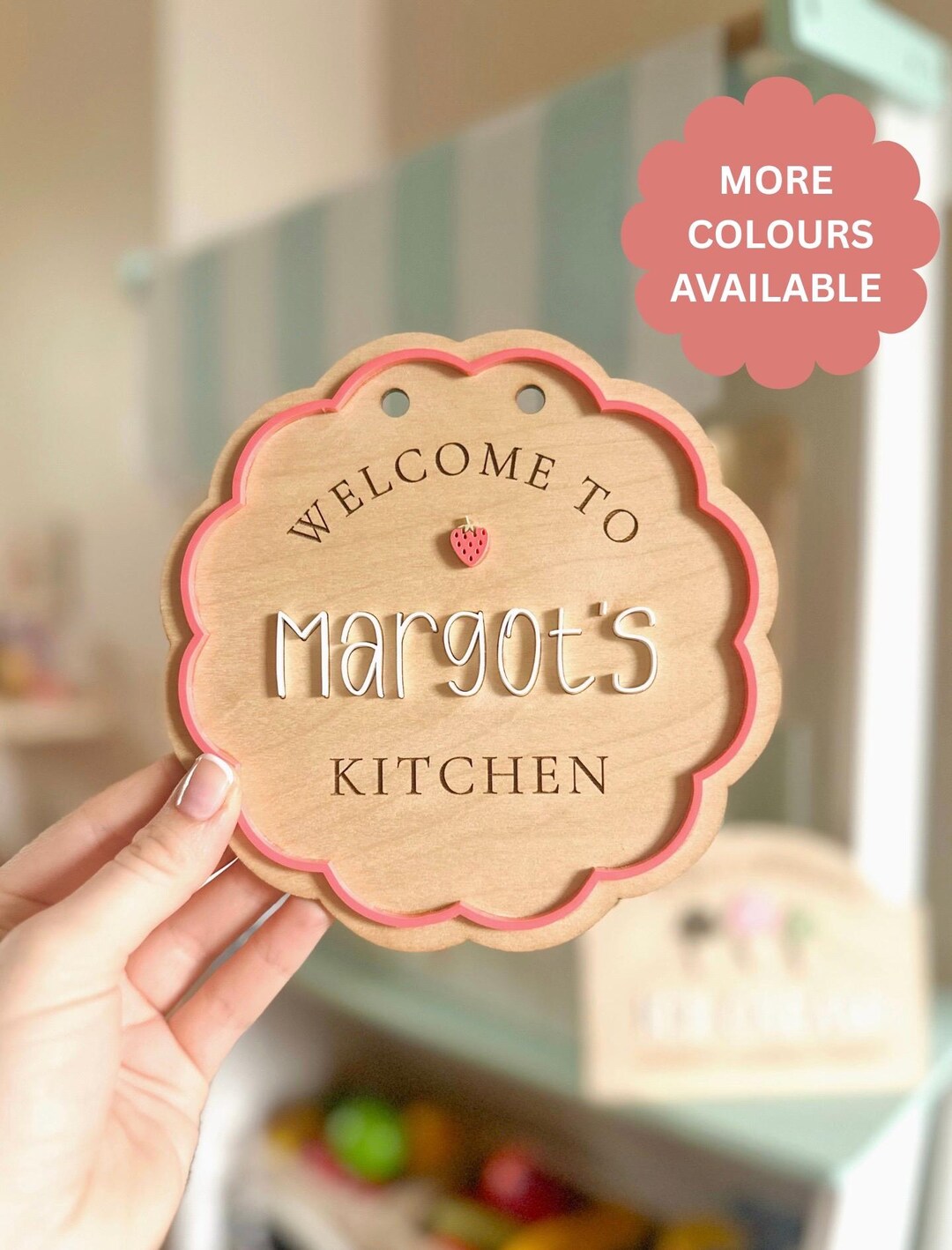 Kitchen Sign Eyfs Personalised Play Kitchen Sign | Custom Kids Kitchen Name Sign | Wooden ...