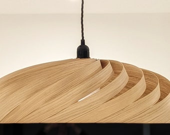 Lustre suspension en bois