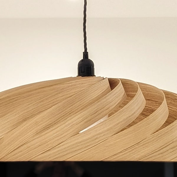 Lustre suspension en bois