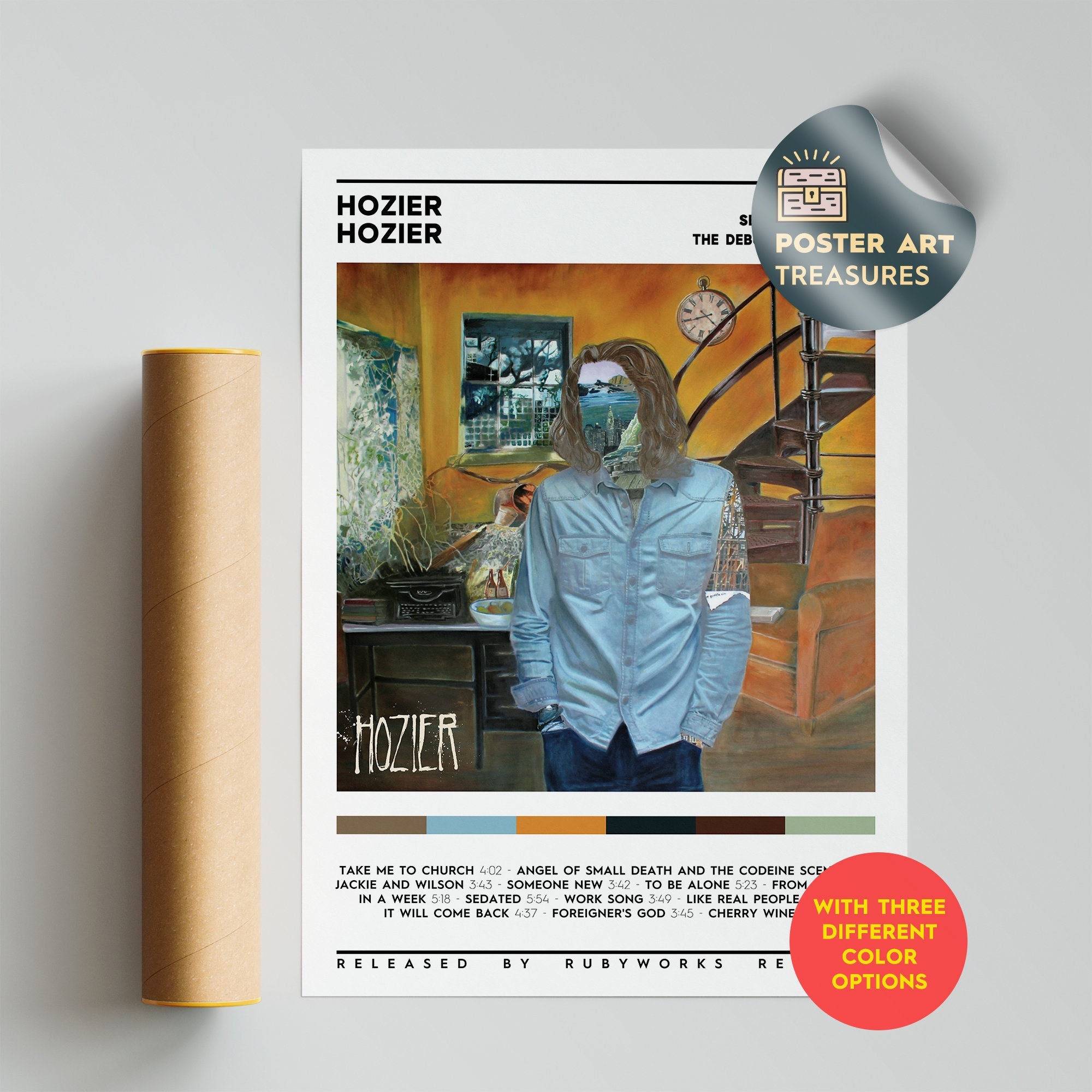 Hozier - Hozier Album Poster / Album Tracklist Premium Matte Vertical Posters
