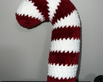 Bastón de caramelo de crochet