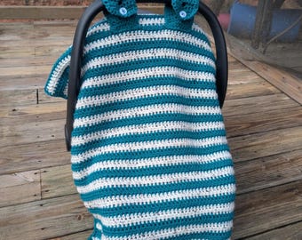 Funda de crochet para asiento de coche de bebé