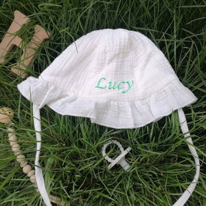 Personalized Baby Sun Hat, Newborn Sun Hat, Baby Embroidered Sun Hat, Monogrammed Baby Hat, Custom Toddler Hat for Baby Boy Girls, Baby Gift