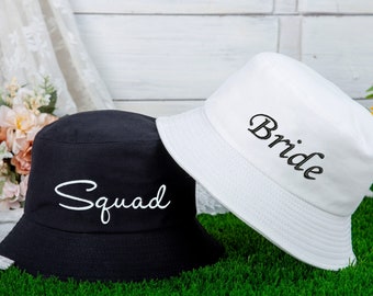 Bride Bucket Hat, Custom Bucket Hat, Bride Hat, Bridal Squad Accessories, Bachelorette Party Hats, Wifey Hat, Bachelorette Gift, Party Favor