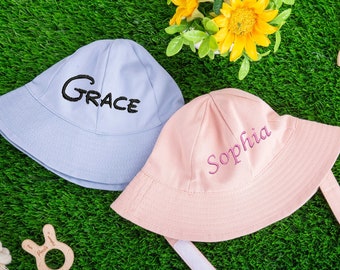 Chapéu de sol para bebê, chapéu de balde para bebê personalizado, chapéu de balde bordado para bebê, chapéu de bebê com monograma, chapéu de criança, chapéu de praia para bebê, presentes personalizados para chá de bebê