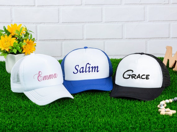 Custom Kids Trucker Hat kids Trucker Caps personalized Toddler Trucker Hat child Baseball Hat kids Baseball Hat embroidery Baby Sun Hat Gift Etsy UK