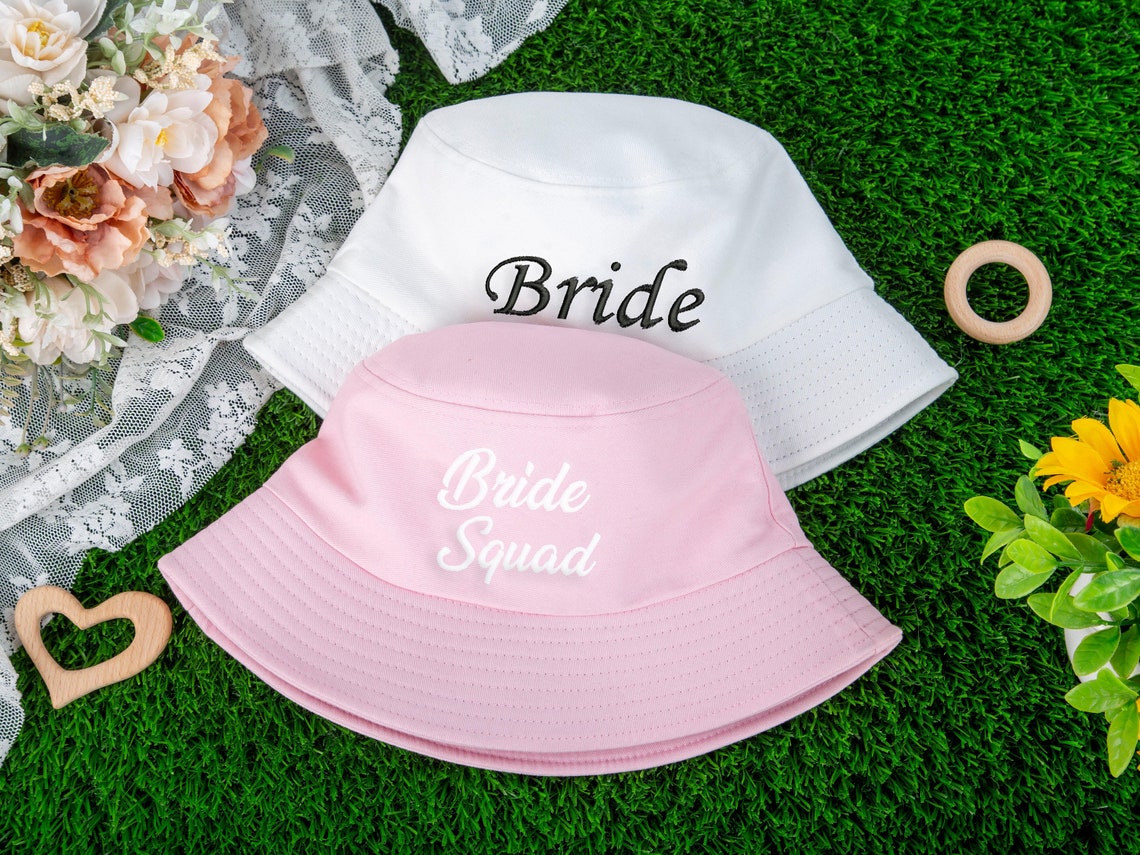 Bride Bucket Hat Custom Bucket Hat Bride Hat Bridal Squad Etsy UK