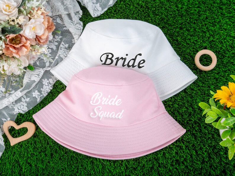 Bride Bucket Hat Custom Bucket Hat Bride Hat Bridal Squad Etsy UK