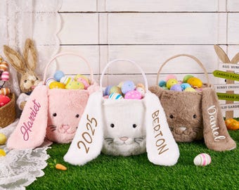 Personalisierter Osterkorb, Osterhasentasche mit Namen, Osterkorb mit Monogramm, Ostergeschenk für Kinder, Osterkorb, Osterdeko