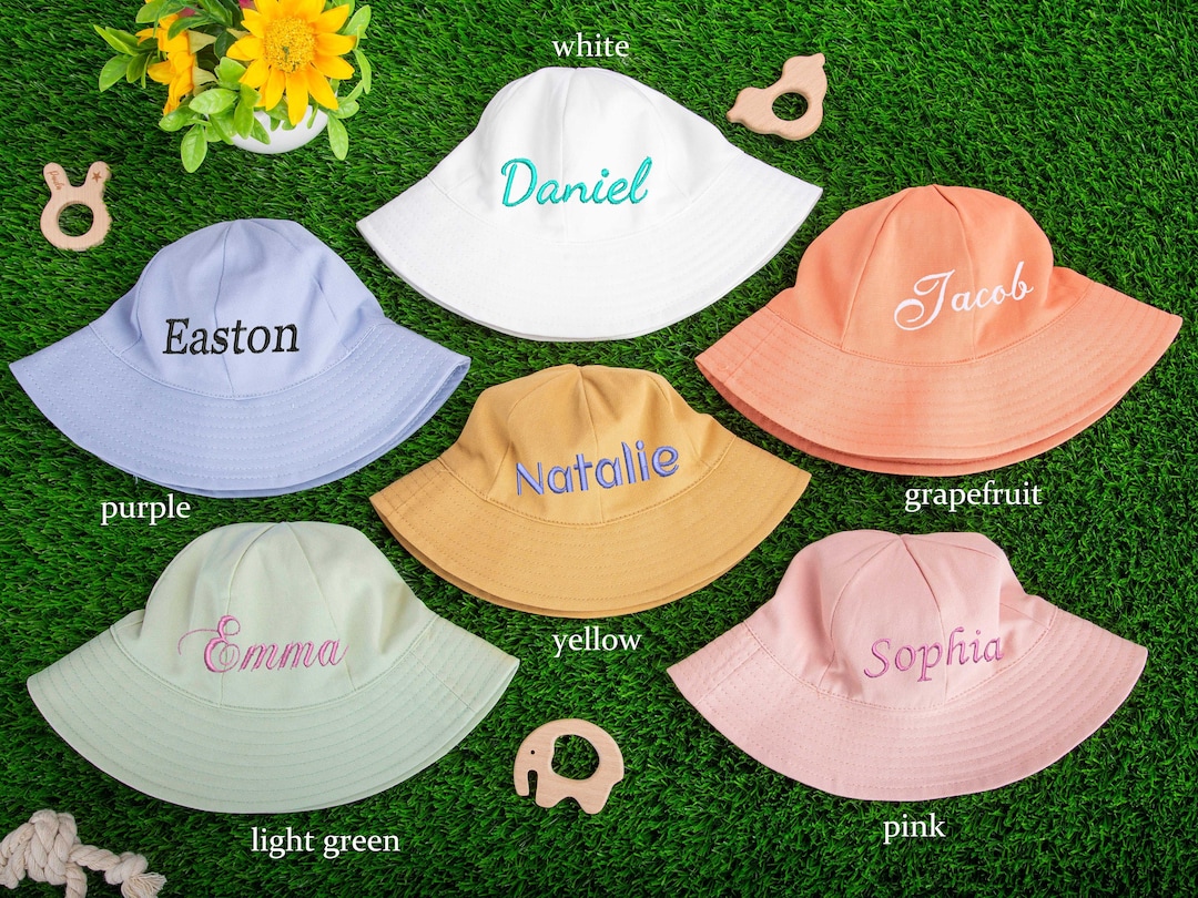 Personalized Baby Bucket Hat,baby Sun Hat,baby Beach Hat,embroidered